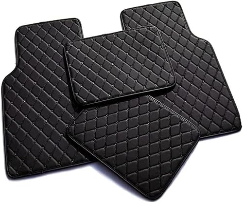 Leder Auto FußMatten für Passat B6 (3C) 2005 2006-2009 2010 2011(LHD), Allwetterschutz Fussmatten Wasserdicht Anti Rutsch Full Set Upgrade Beutelrand,B-Black von DLHFC