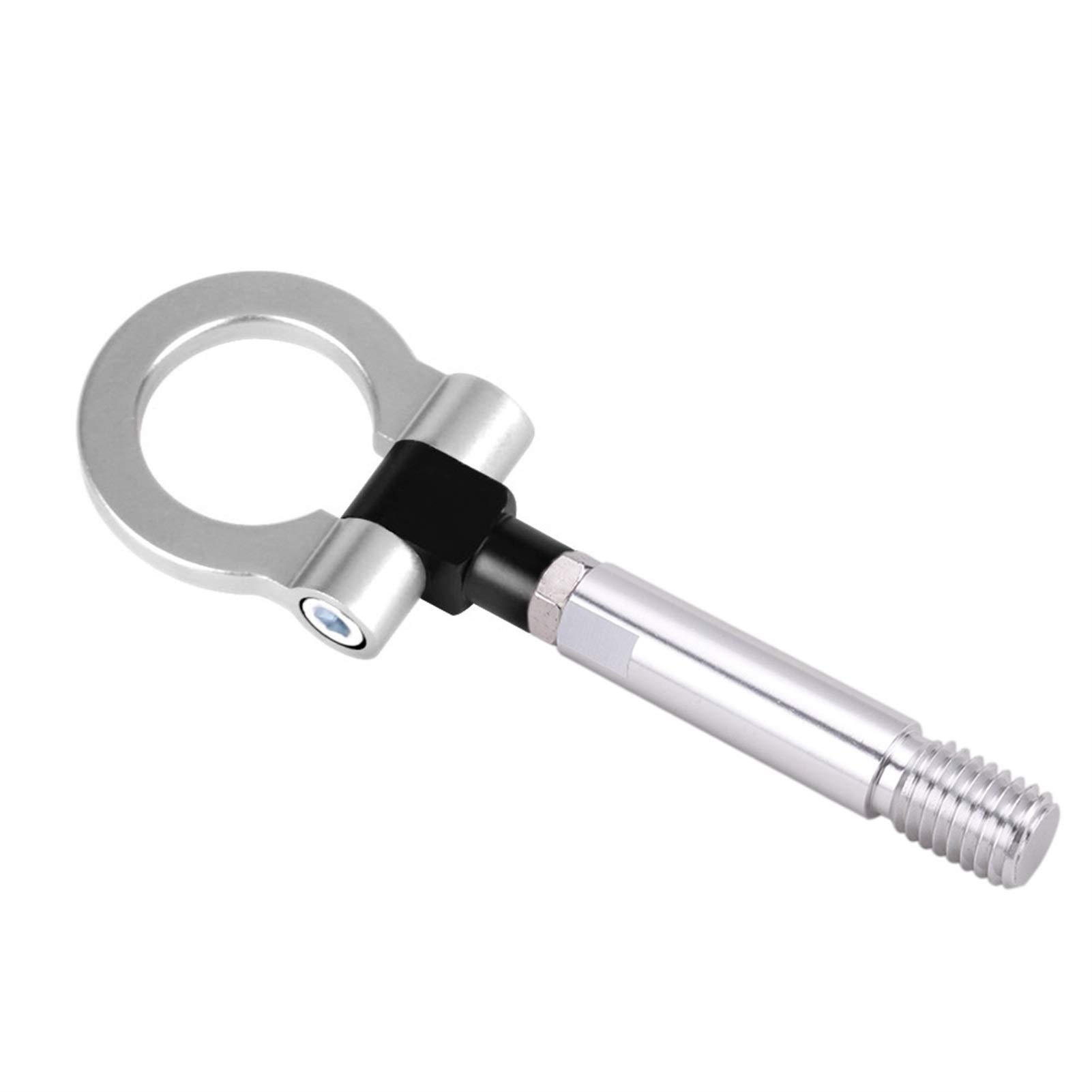 AbschleppöSe,Abschlepphaken Aluminium-Abschlepphaken-Ring-Kit Auf Dem Vorderen Hinteren Anhängerhaken-Ring Passend Für 08 Benz RS-TH008-9(Silver) von DLZFUDTY