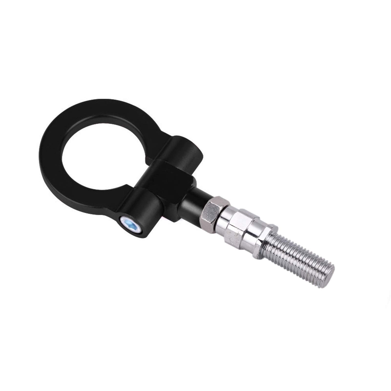 AbschleppöSe,Abschlepphaken Aluminium-Abschlepphaken-Ring-Kit Universal-Anhängerhaken Eye Towing Buntes Passend Für Die Meisten BYD(Black) von DLZFUDTY