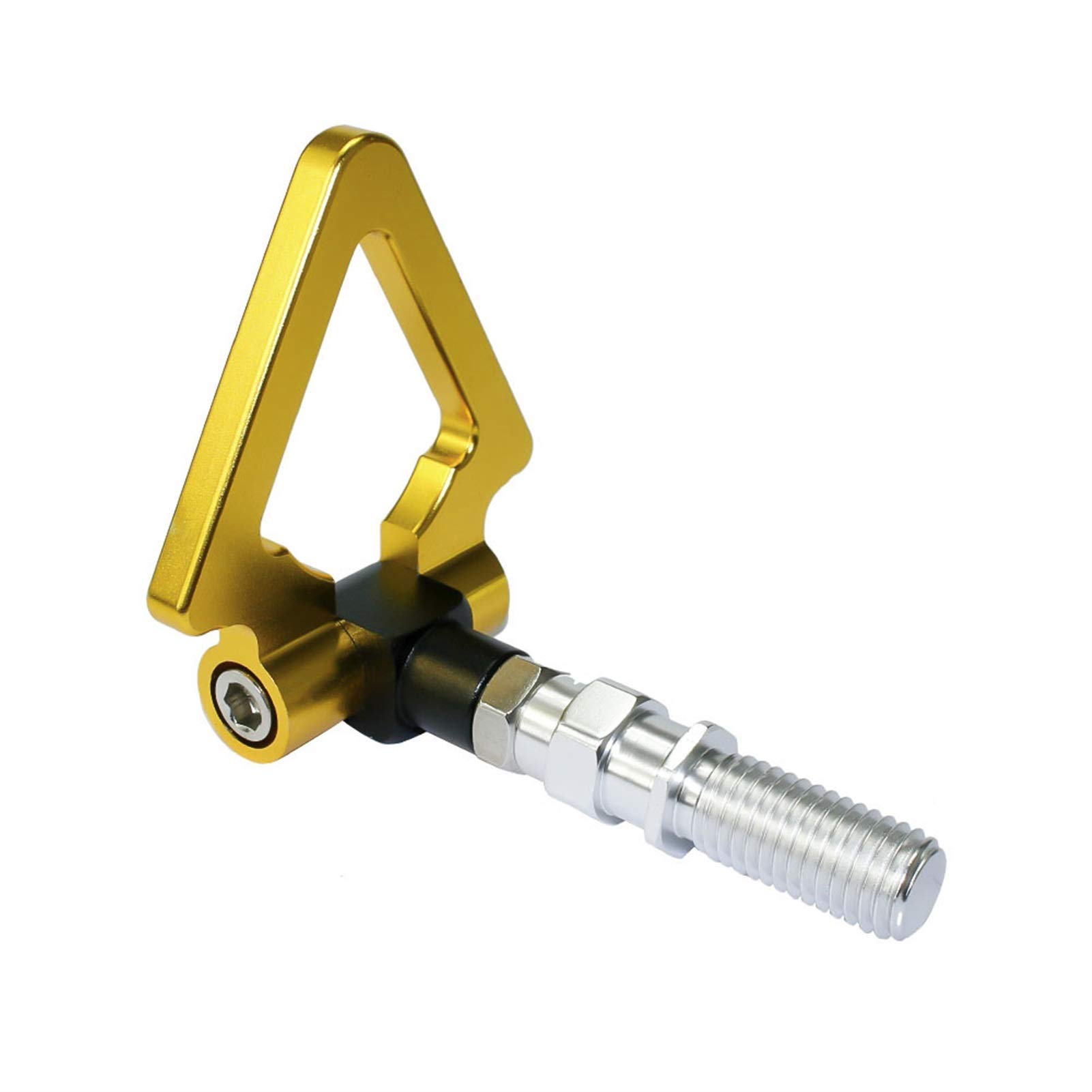 AbschleppöSe,Abschlepphaken Aluminium vorderes hinteres Auto Auto-Dreieck Ringanhänger Tow Hook Kit(Gold) von DLZFUDTY