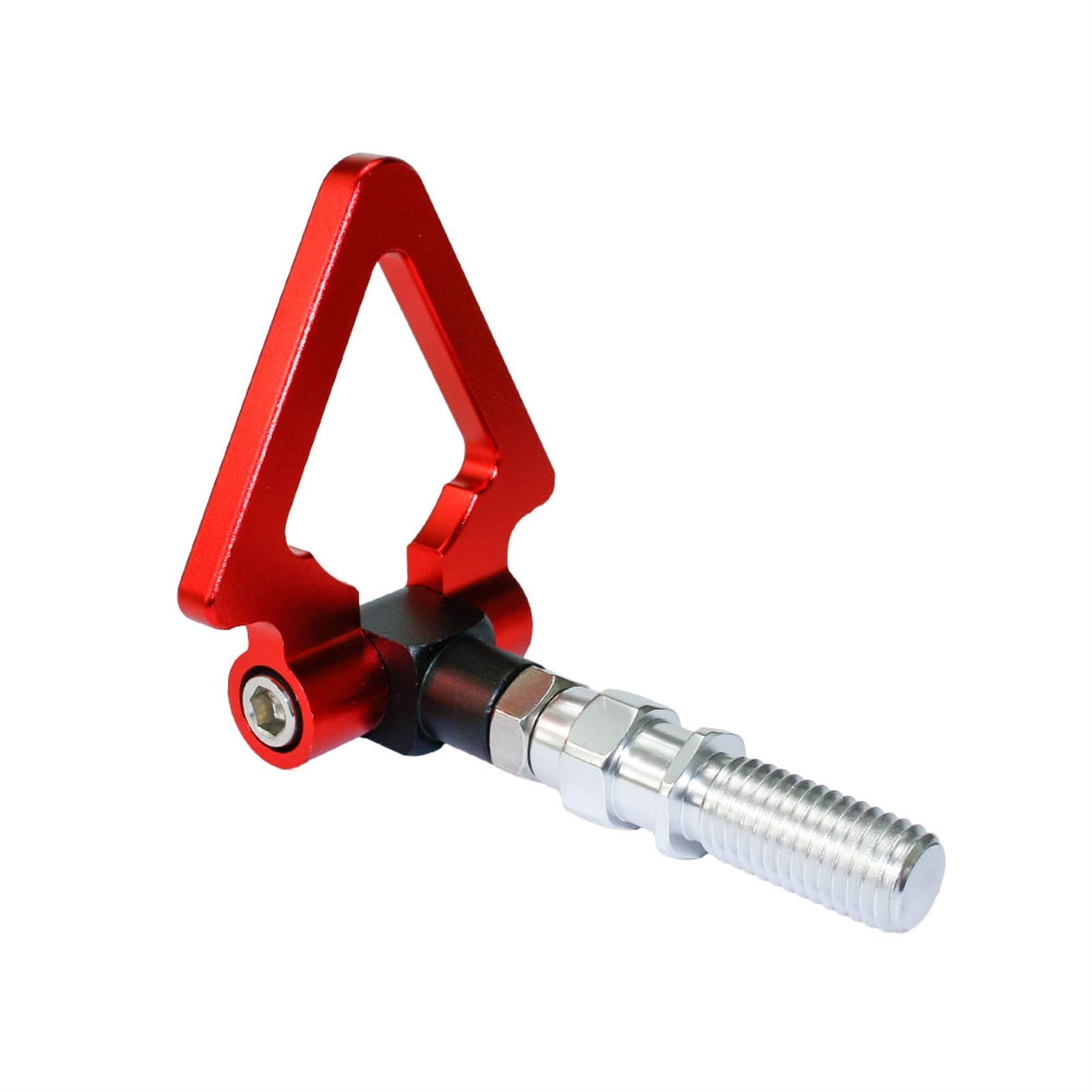 AbschleppöSe,Abschlepphaken Aluminium vorderes hinteres Auto Auto-Dreieck Ringanhänger Tow Hook Kit(Red) von DLZFUDTY