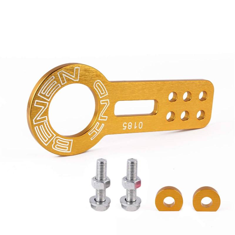 AbschleppöSe,Abschlepphaken Aluminiumauto-Front-Tow-Haken-Fit Für Auto-Auto-Anhänger-Ring-Stil Eloxiert Bunt(Gold) von DLZFUDTY