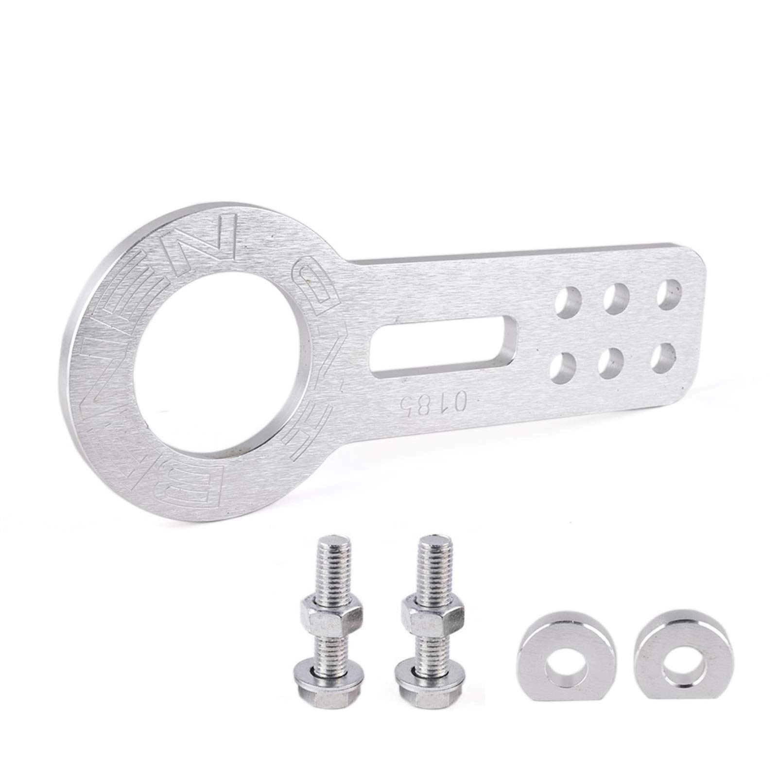 AbschleppöSe,Abschlepphaken Aluminiumauto-Front-Tow-Haken-Fit Für Auto-Auto-Anhänger-Ring-Stil Eloxiert Bunt(Silver) von DLZFUDTY