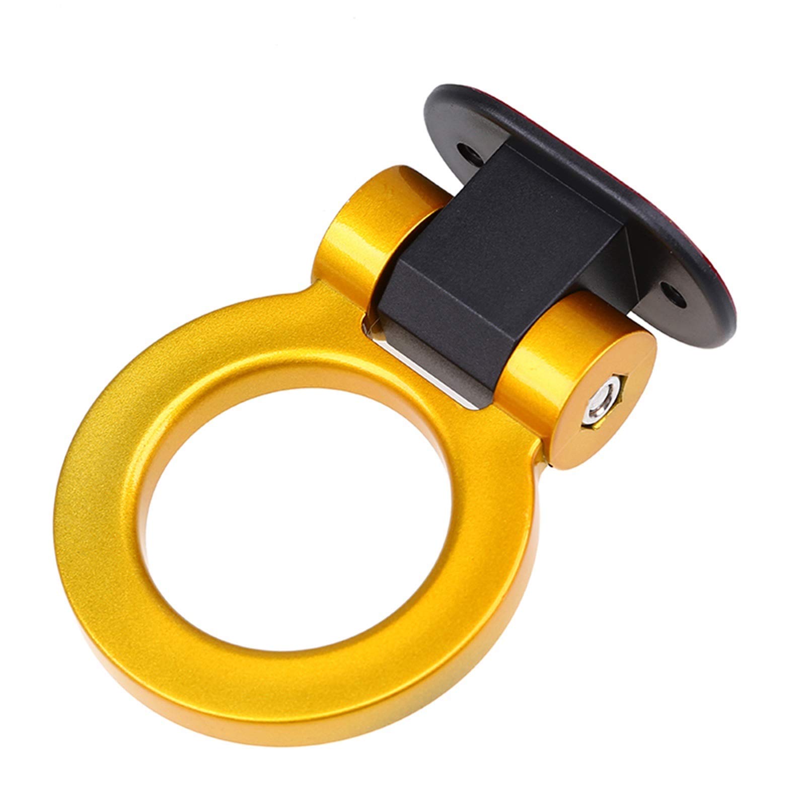 AbschleppöSe,Abschlepphaken Auto Tow Haken Dekorative Aufkleber Ringförmige Anhänger Haken Rennring für Universalfahrzeug Multi Colors(Golden) von DLZFUDTY