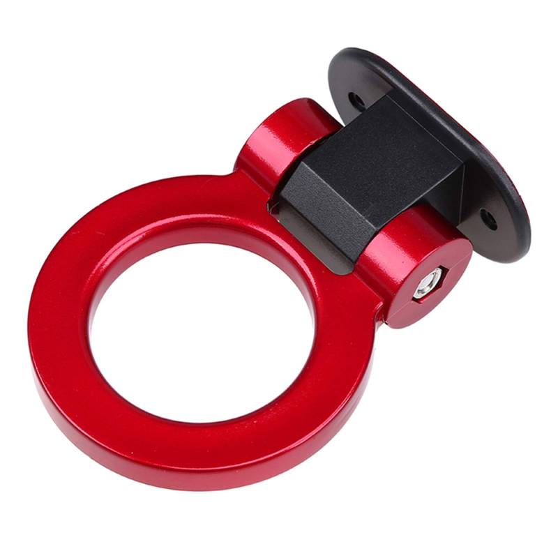 AbschleppöSe,Abschlepphaken Auto Tow Haken Dekorative Aufkleber Ringförmige Anhänger Haken Rennring für Universalfahrzeug Multi Colors(Red) von DLZFUDTY