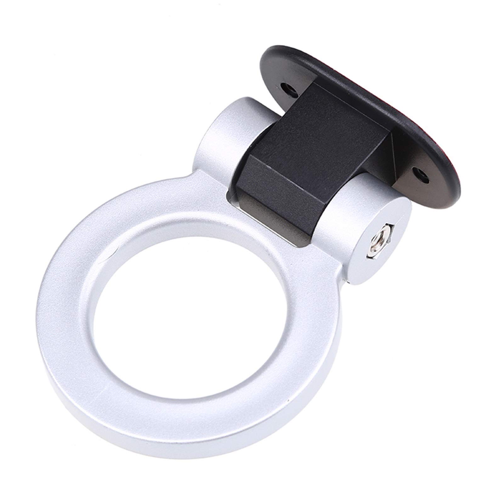 AbschleppöSe,Abschlepphaken Auto Tow Haken Dekorative Aufkleber Ringförmige Anhänger Haken Rennring für Universalfahrzeug Multi Colors(Sliver) von DLZFUDTY