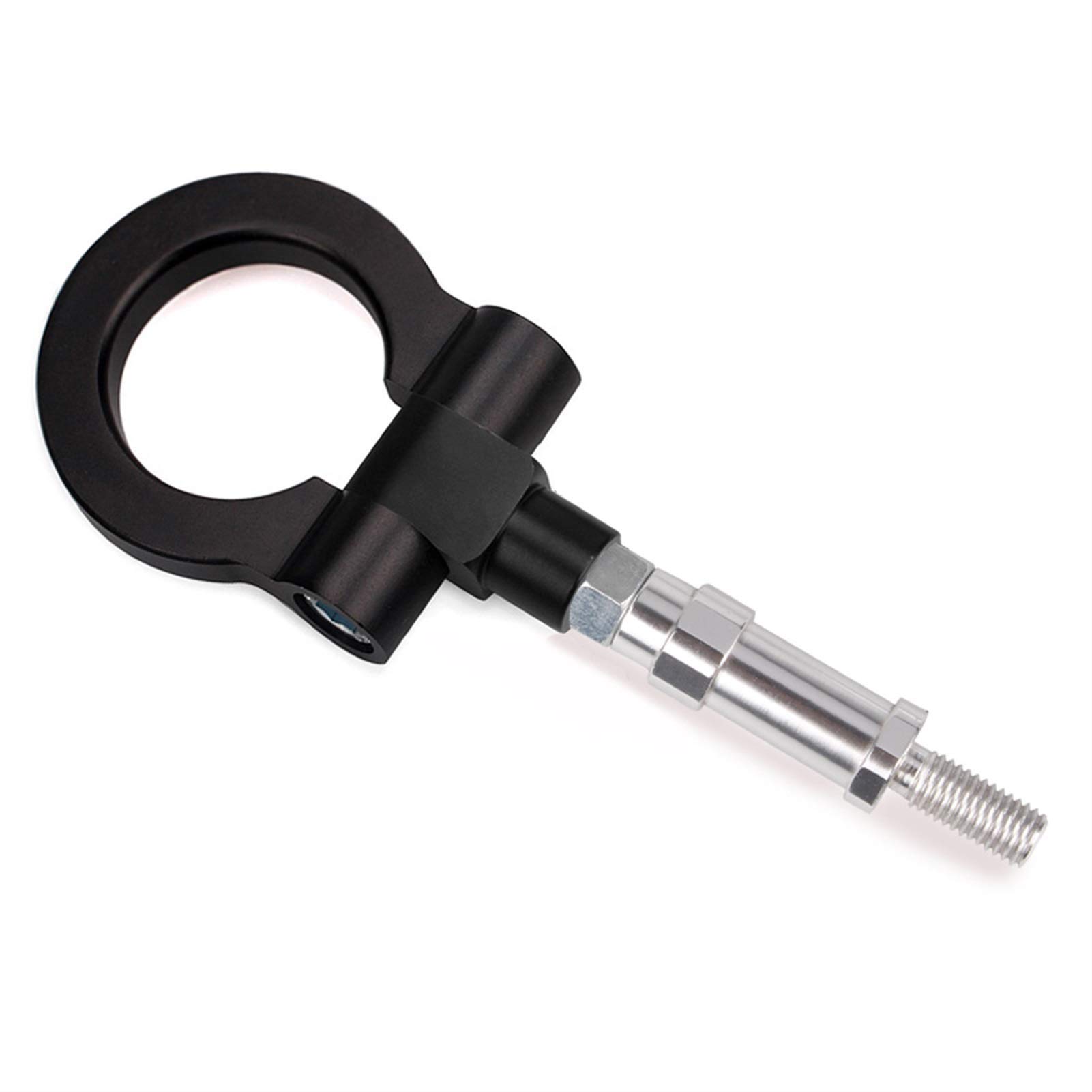 AbschleppöSe,Abschlepphaken Racing Car Billet Aluminiumschraube Vorderseite Auto Tow Hook Ring Kit(Black) von DLZFUDTY