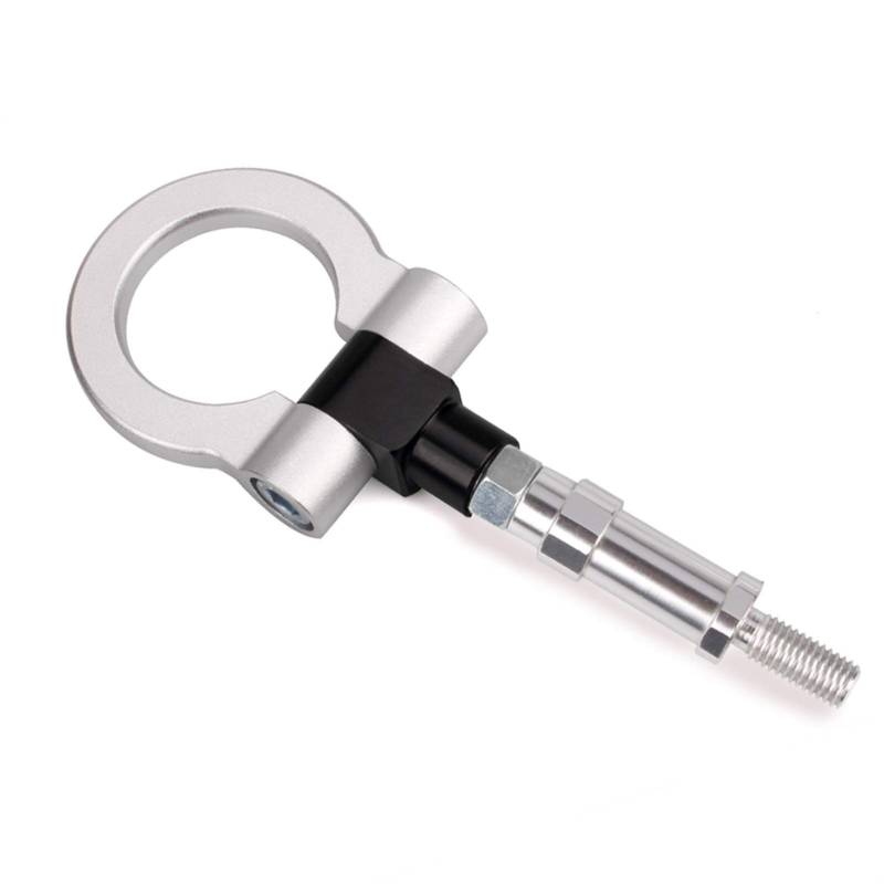 AbschleppöSe,Abschlepphaken Racing Car Billet Aluminiumschraube Vorderseite Auto Tow Hook Ring Kit(Silver) von DLZFUDTY