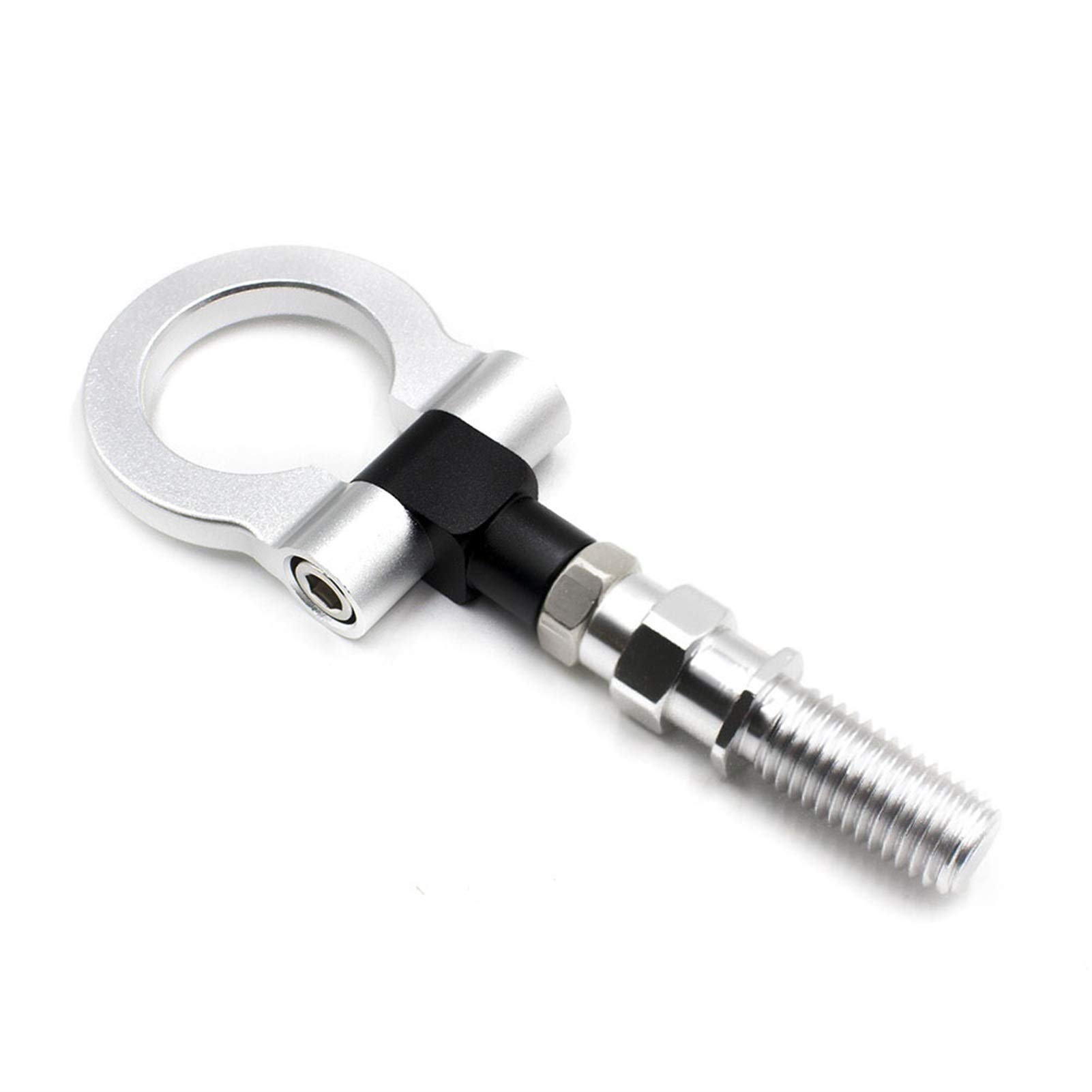 AbschleppöSe,Abschlepphaken Racing Tow Towing Hook Auto Anhänger Ring Universal Tow Hook Towing Bars Set für Auto(Silver) von DLZFUDTY