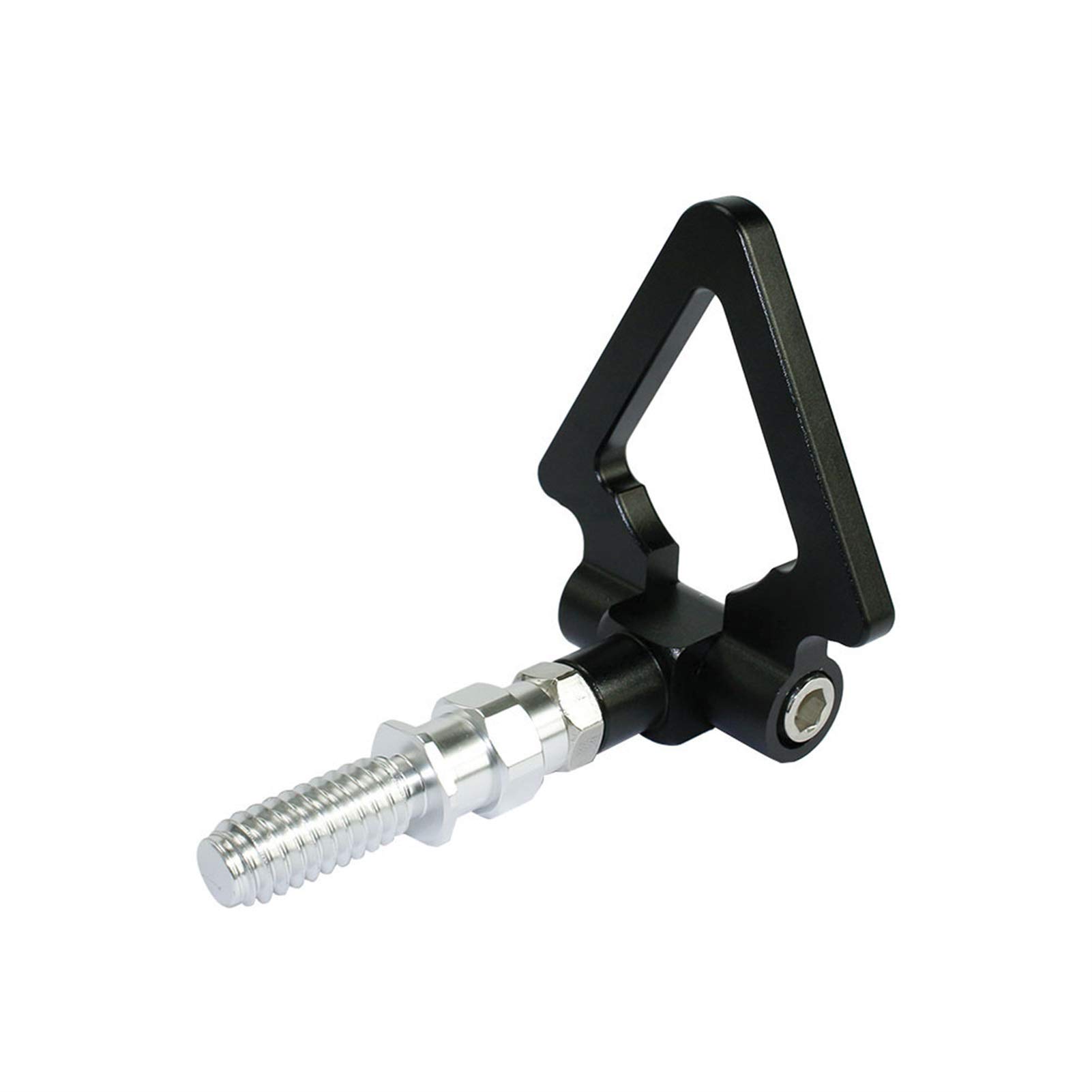 AbschleppöSe,Abschlepphaken Schlepphaken für BMW Auto Anhänger Rennschraube Aluminium CNC-Dreieck Ring Schlepphaken Haken Rennschleppbarren(Black) von DLZFUDTY