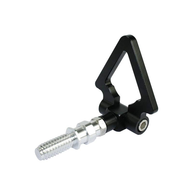 AbschleppöSe,Abschlepphaken Schlepphaken für BMW Auto Anhänger Rennschraube Aluminium CNC-Dreieck Ring Schlepphaken Haken Rennschleppbarren(Black) von DLZFUDTY