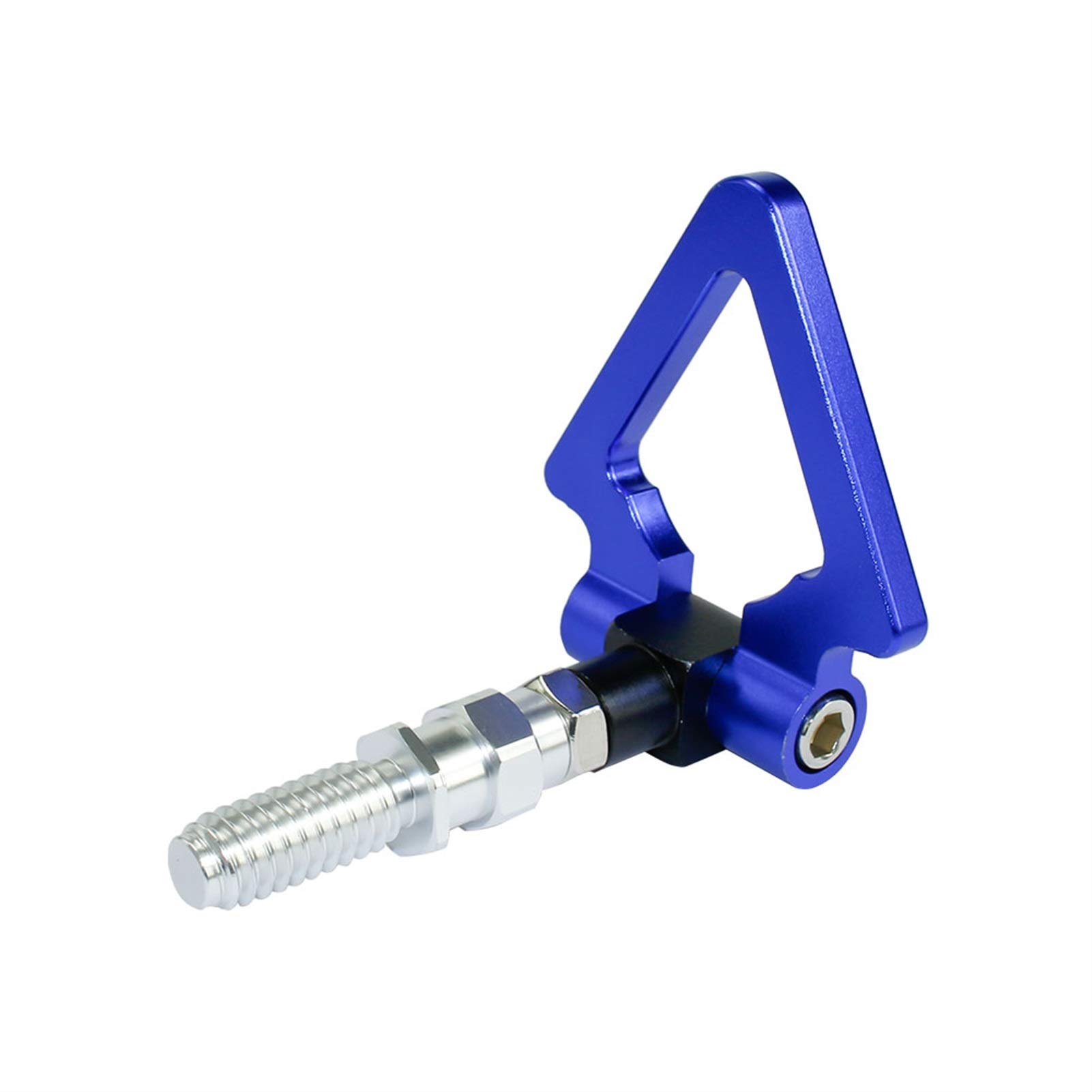 AbschleppöSe,Abschlepphaken Schlepphaken für BMW Auto Anhänger Rennschraube Aluminium CNC-Dreieck Ring Schlepphaken Haken Rennschleppbarren(Blue) von DLZFUDTY
