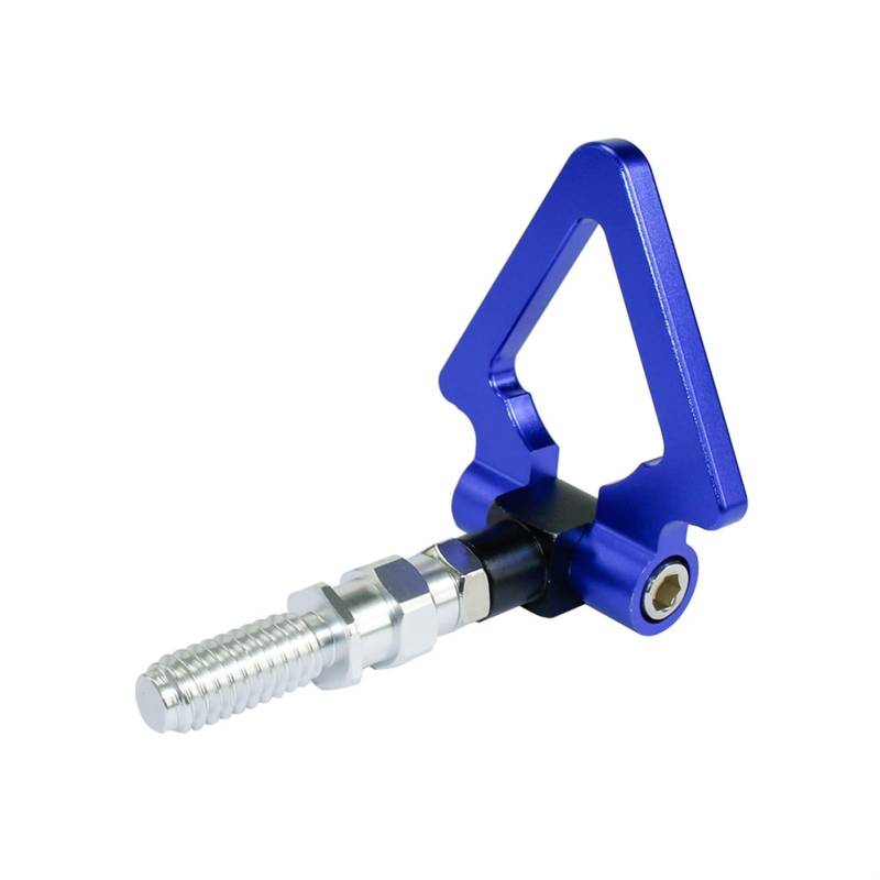 AbschleppöSe,Abschlepphaken Schlepphaken für BMW Auto Anhänger Rennschraube Aluminium CNC-Dreieck Ring Schlepphaken Haken Rennschleppbarren(Blue) von DLZFUDTY
