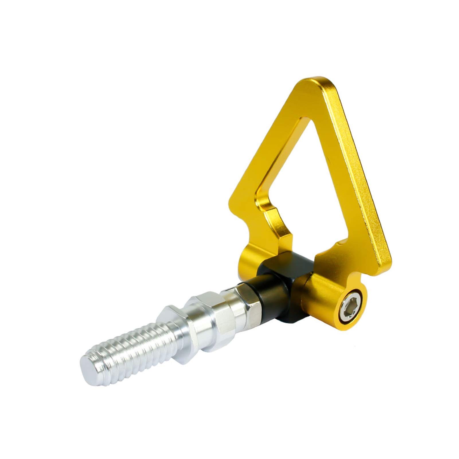 AbschleppöSe,Abschlepphaken Schlepphaken für BMW Auto Anhänger Rennschraube Aluminium CNC-Dreieck Ring Schlepphaken Haken Rennschleppbarren(Gold) von DLZFUDTY