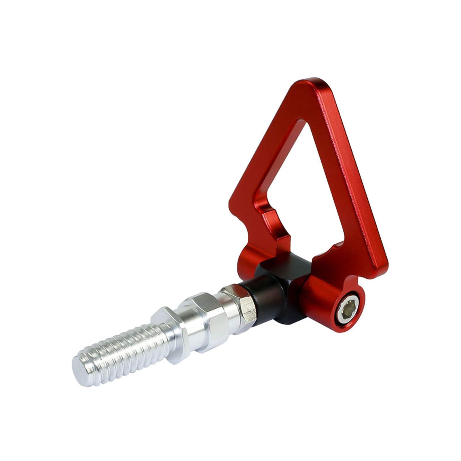 AbschleppöSe,Abschlepphaken Schlepphaken für BMW Auto Anhänger Rennschraube Aluminium CNC-Dreieck Ring Schlepphaken Haken Rennschleppbarren(Red) von DLZFUDTY