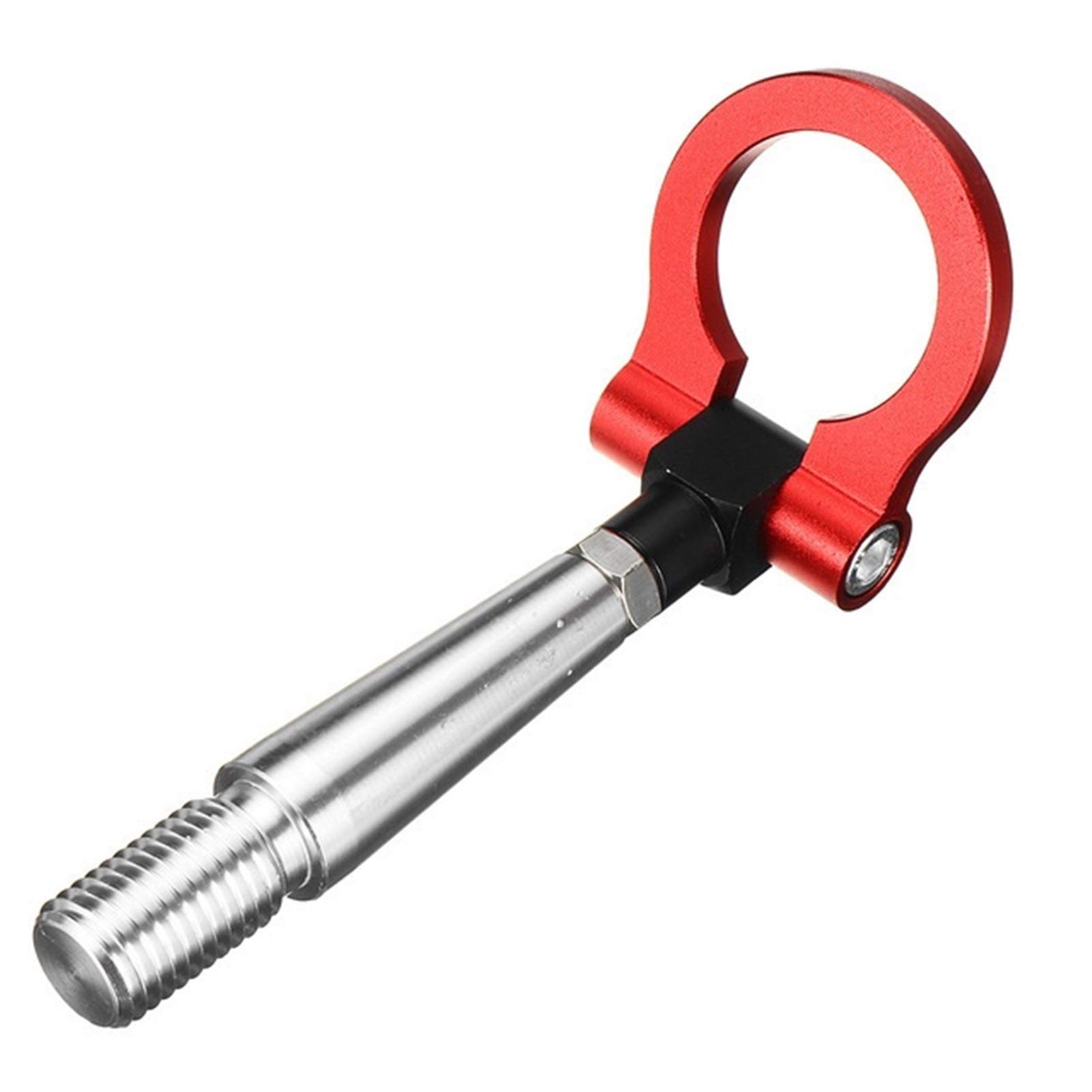AbschleppöSe,Abschlepphaken Schwarze/Rot/Blaue Zugstange Passend Für Autospur Racing CNC Twing Ring Hook Kit Passend Für Mitsubishi Lancer Evo X 10 2008-2016 Trailer Towing Bar(Red) von DLZFUDTY
