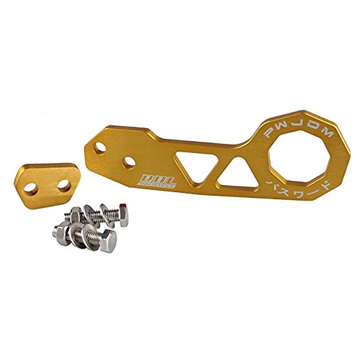 AbschleppöSe,Abschlepphaken Style Racing Heckhackhaken Aluminiumlegierung Schlepphaken(Gold) von DLZFUDTY