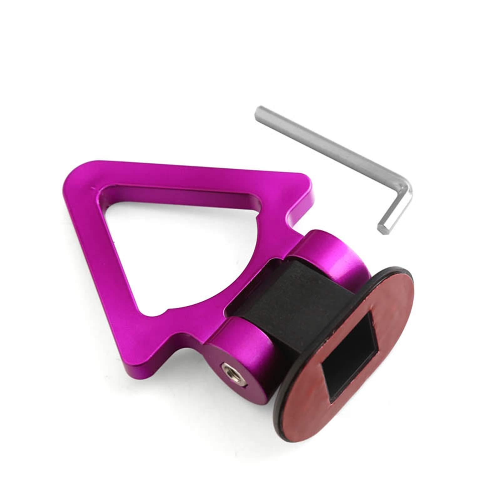 AbschleppöSe,Abschlepphaken Universal ABS Bumper Autoaufkleber Schmuck Auto Simulation Tralier Tow Haken Kit Auto Schleppgurt/Anhänger Seile/Haken/Zugstangen(Triangle Purple) von DLZFUDTY