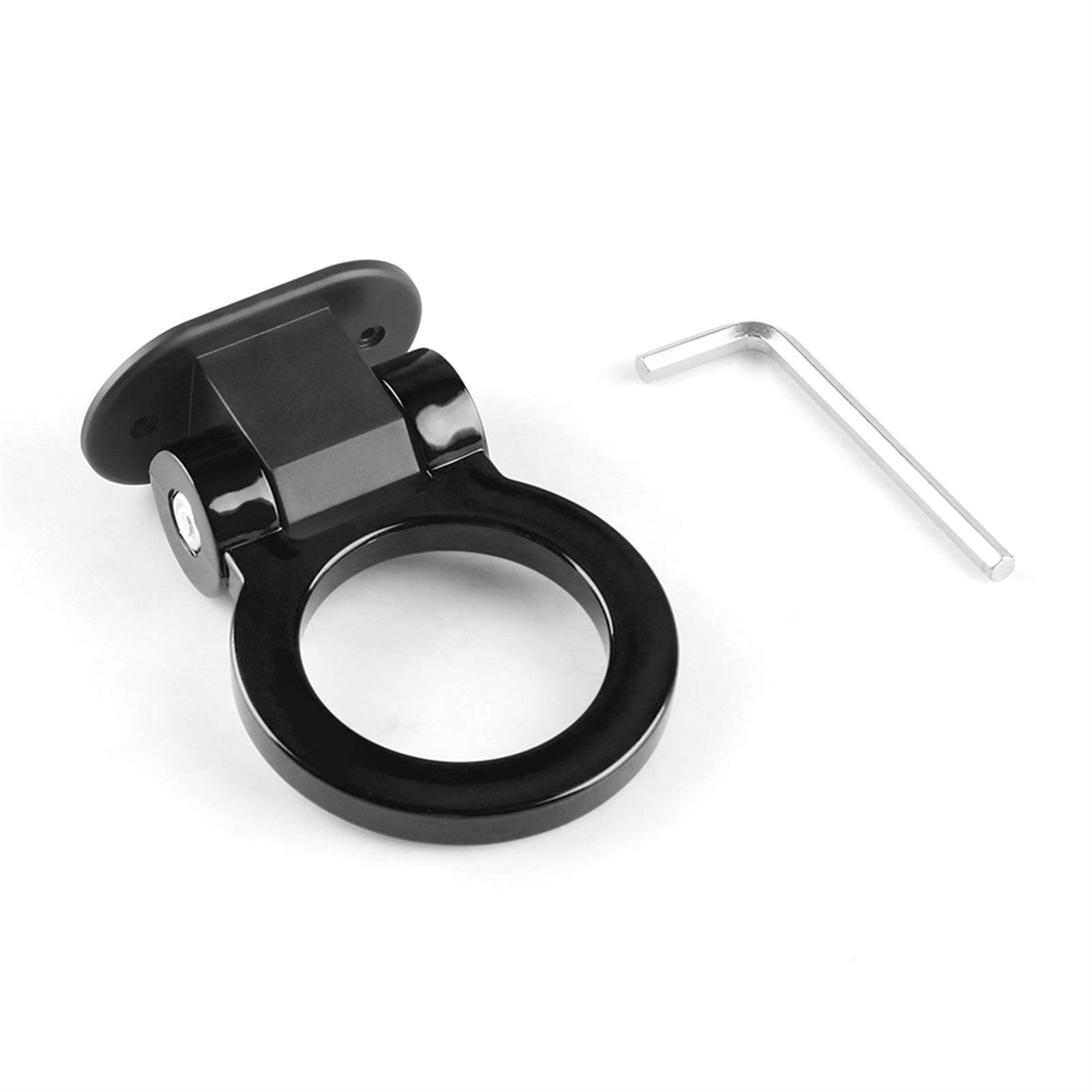 AbschleppöSe,Abschlepphaken Universal ABS Bumper Autoaufkleber Schmuck Auto Simulation Tralier Tow Hook Kit Autozubehör(Black) von DLZFUDTY