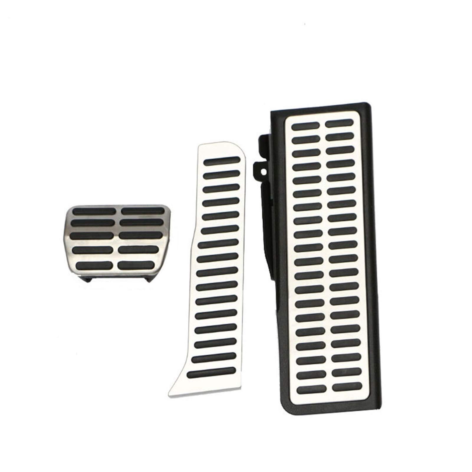 Auto Pedale,Pedalkappen Auto-Edelstahl-Pedalpolster Fußstütze Passend für A5 Passend für Golf 6 MK5 Scirocco Teile(3Pcs at with Rest) von DLZFUDTY