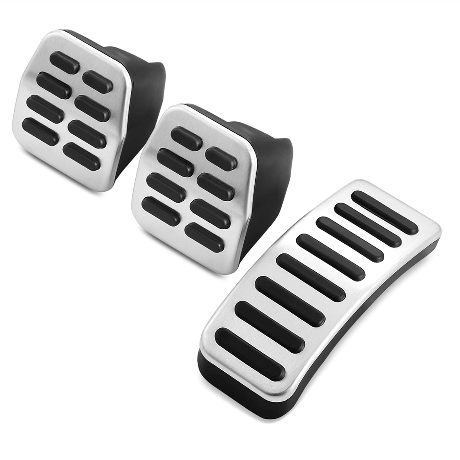 Auto Pedale,Pedalkappen Auto-Pedal-Passend für Polo Passend für VW Golf 4 Bora Beetle RSi GTI R32. Passend für A3 SEAT Leon 1M Toledo 1L Edelstahlpad Fußablage(MT Without Rest A) von DLZFUDTY