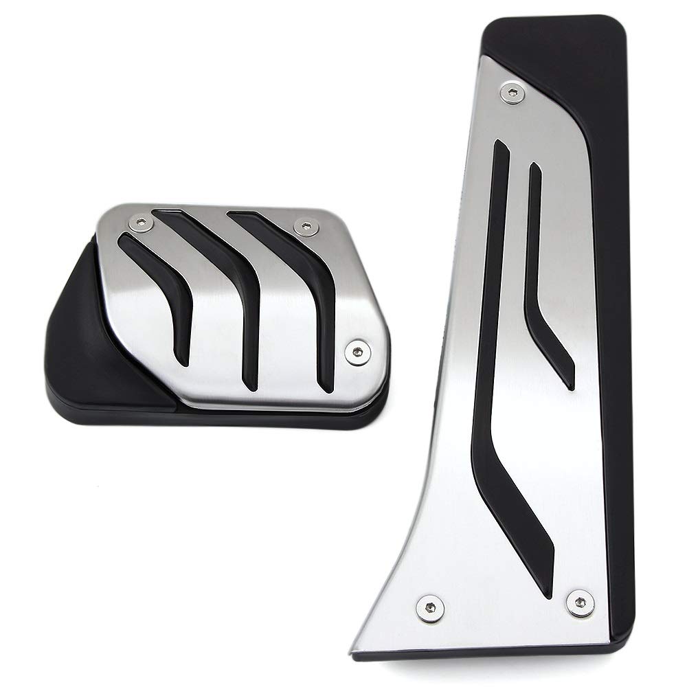 Auto Pedale,Pedalkappen Bremsbeschleuniger Kraftstoff Autopedal 1 2 3 4Series M3 M4 E87 E90 F20 F21 F30 F32 F36 F80 F82 Fußablage Gasbremspedal(2PCS at) von DLZFUDTY