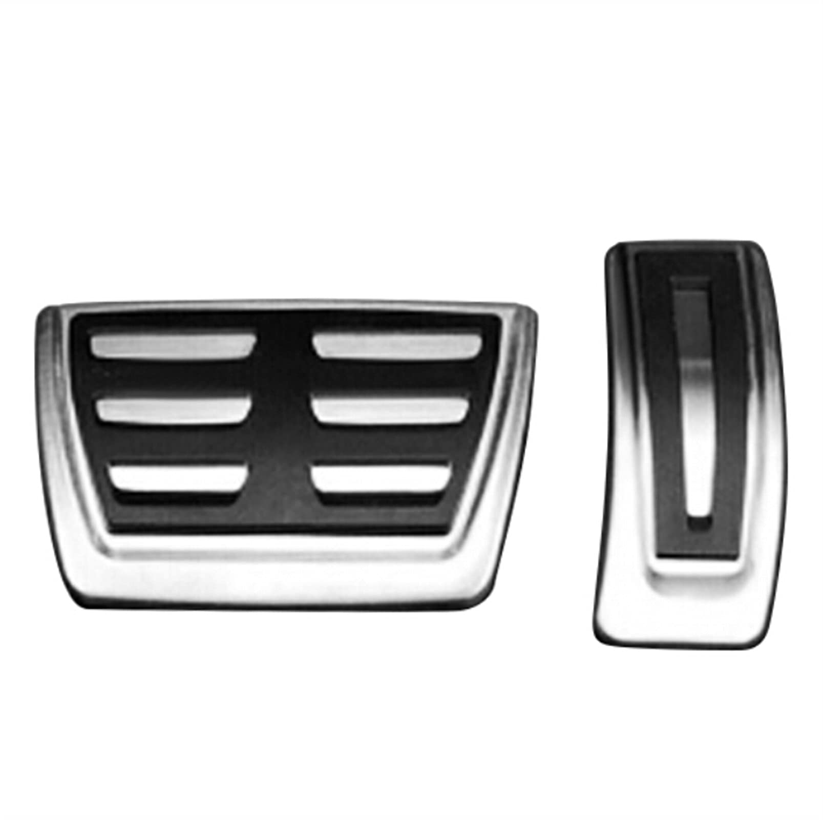 Auto Pedale,Pedalkappen Edelstahl-Sitz Passend für A4 B9 A5 F5 2016-2019 Sedan Avant Sport Automatik Brennstoffbremsfußstütze Pedalabdeckung(at 2pcs for LHD) von DLZFUDTY
