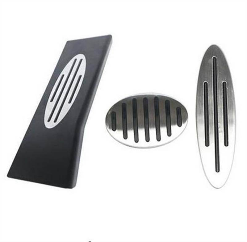 Auto Pedale,Pedalkappen Gas-Kraftstoff-Bremse Fußrasten Fußrasten-Pedal-Auflage Abdeckung Passend für MINI Cooper One Hatch Hardtop Ryman Passend für JCW R56 R60 R61 F54 F55 F56(at 3pcs) von DLZFUDTY