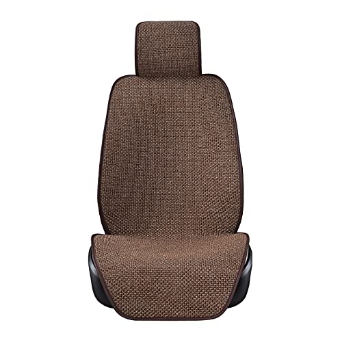 AutositzbezüGe,Auto SitzbezüGe Autositz-Abdeckung Protector-Flachs-Vorder- oder Rücksitz-Back-Kissen Pad Mat Rückenlehne for Auto-Innenfahrzeug(1 seat Coffee) von DLZFUDTY