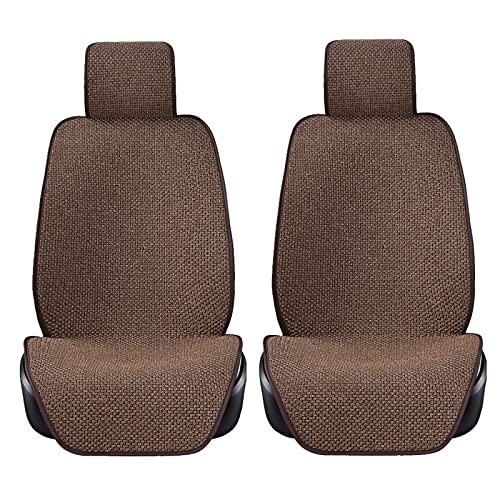 AutositzbezüGe,Auto SitzbezüGe Autositz-Abdeckung Protector-Flachs-Vorder- oder Rücksitz-Back-Kissen Pad Mat Rückenlehne for Auto-Innenfahrzeug(2 Seats Coffee) von DLZFUDTY