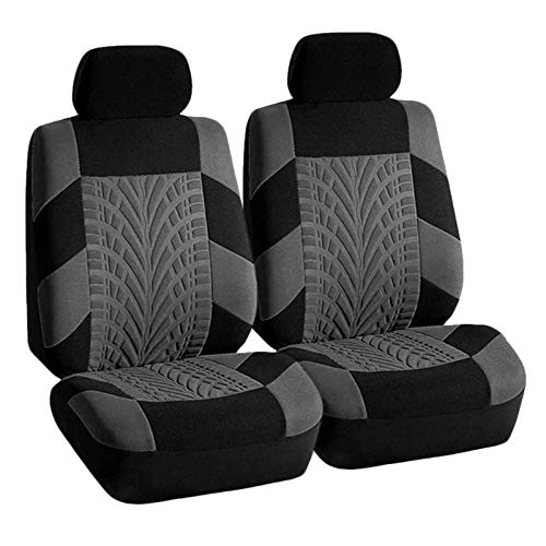 AutositzbezüGe,Auto SitzbezüGe Autositz-Abdeckung Set Universal Persönlichkeit Reifenspur Spleißen Auto Styling Zubehör Innen 2/4 / 9PCS(4pcs Grey) von DLZFUDTY