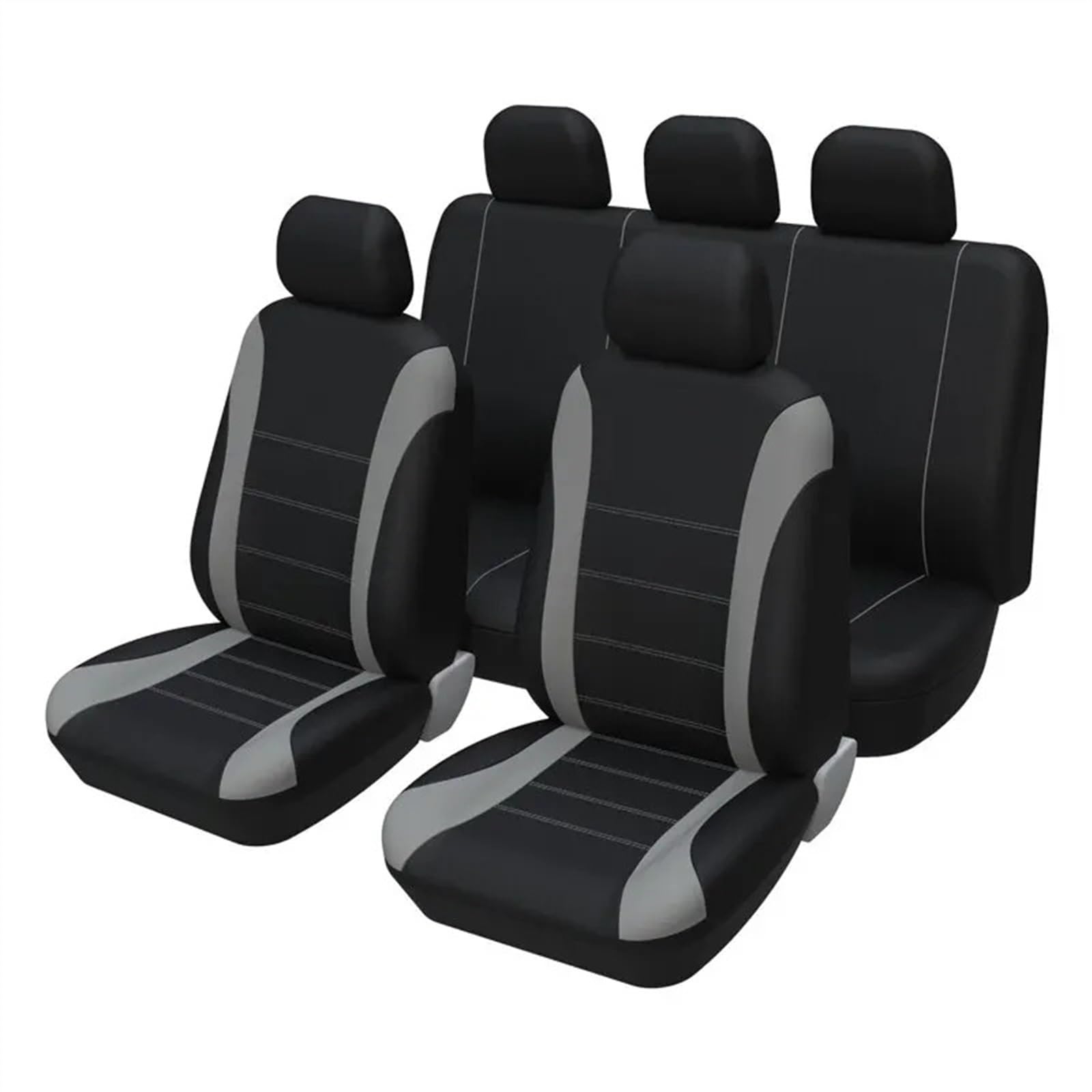 AutositzbezüGe,Auto SitzbezüGe Autositzbezüge Komplettset Universal Atmungsaktiver Stoff(Gray) von DLZFUDTY