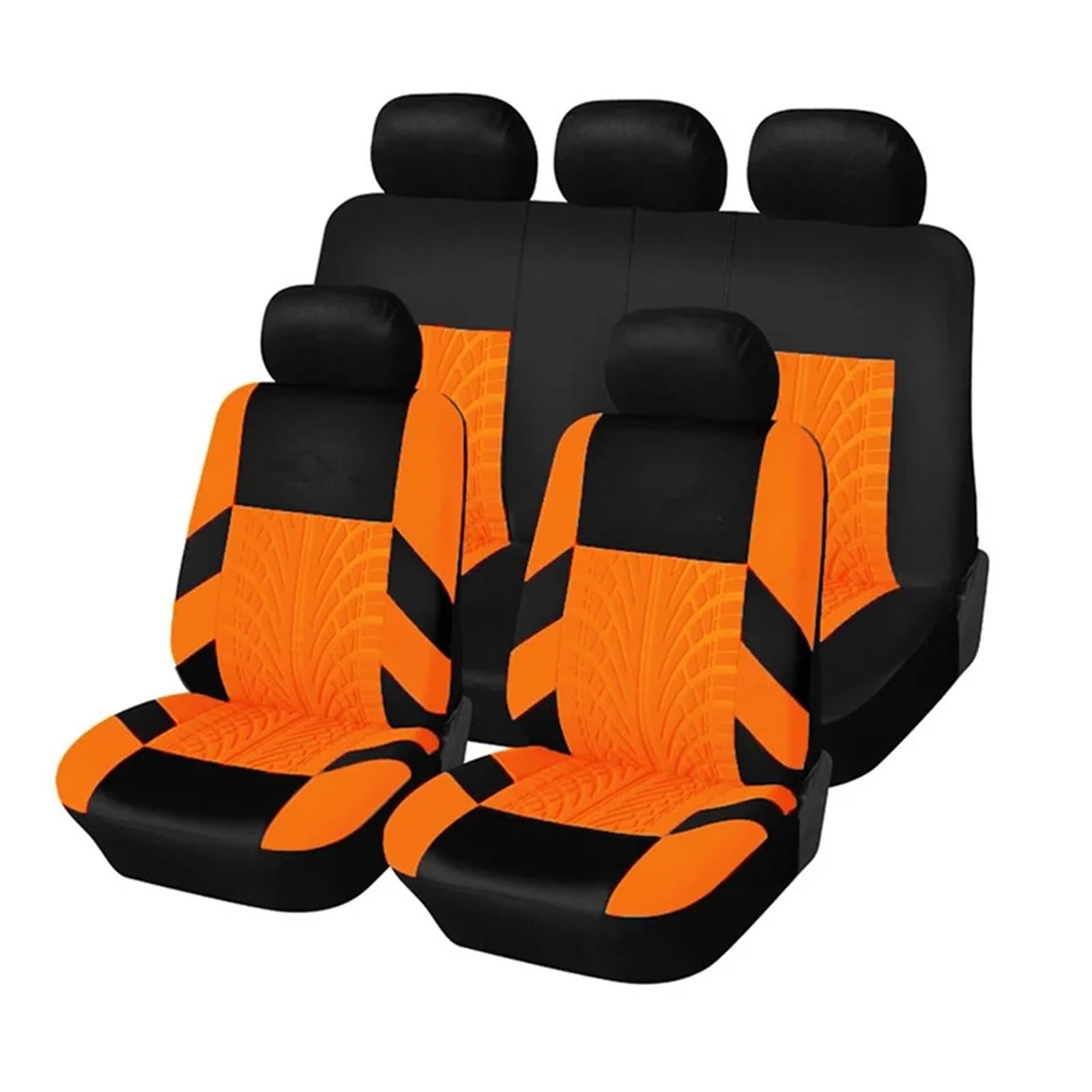 AutositzbezüGe,Auto SitzbezüGe Autositzbezüge-Set aus Polyester, universell passend for die meisten Autos, LKW, SUV, Van, vorn und hinten, Schutz(Orange-Full Set) von DLZFUDTY