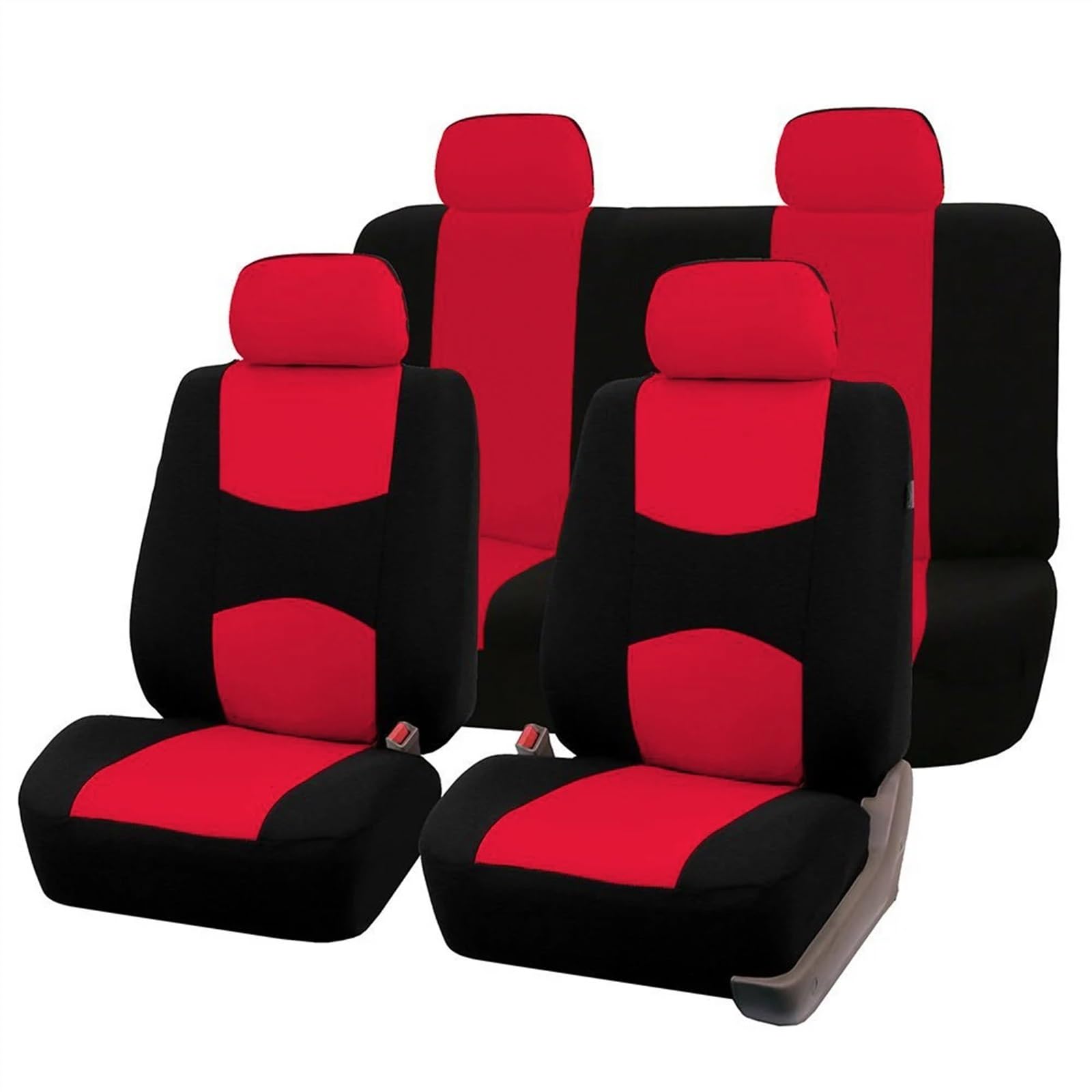 AutositzbezüGe,Auto SitzbezüGe Komplettset Autositzbezug Mehrere Farben Sitzschutzbezug Fahrzeugsitzbezüge Universelles Autozubehör(Red) von DLZFUDTY