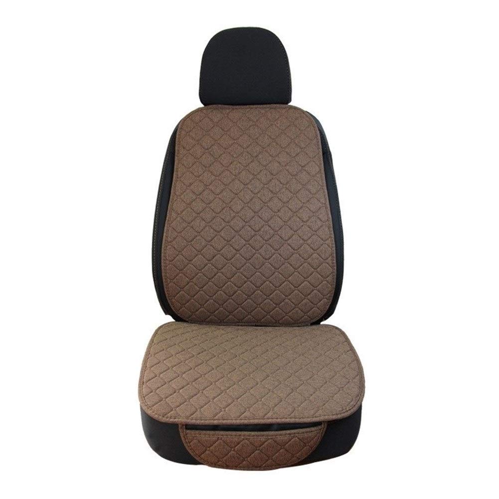 AutositzbezüGe,Auto SitzbezüGe Large Size One Sitz Flax Autositzbezug-Schutz-Frontsitzrückenkissen-Auflage-Matte Auto vorne Automotive Interior LKW(4) von DLZFUDTY