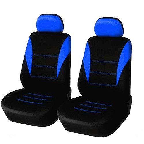 AutositzbezüGe,Auto SitzbezüGe Universal-Heavy Duty Cotton Autositzbezüge wasserdichte Protektoren Van for alle Fahrzeuge(Blue Front 2PCS) von DLZFUDTY