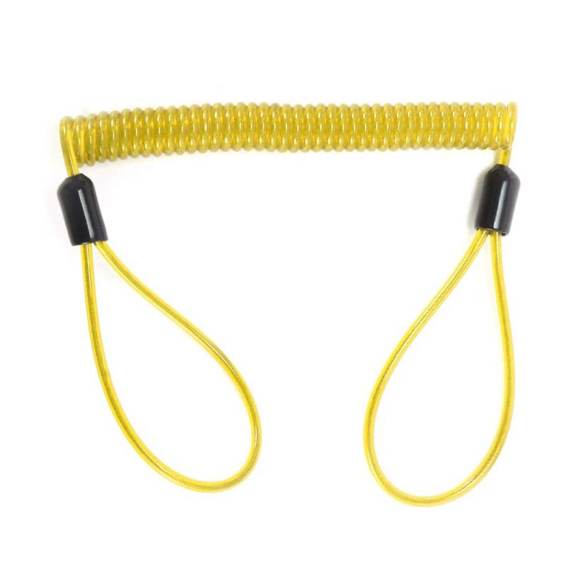 DLZFUDTY Motorrad Schloss,Motorradschloss 150cm Anti-Dieb Motorrad-Rad-Alarm Disc-Verschluss-Sicherheits-Scheibenbremse Beutel Und Erinnerung Federleitungs Warnung Seil(Pcs Yellow) von DLZFUDTY