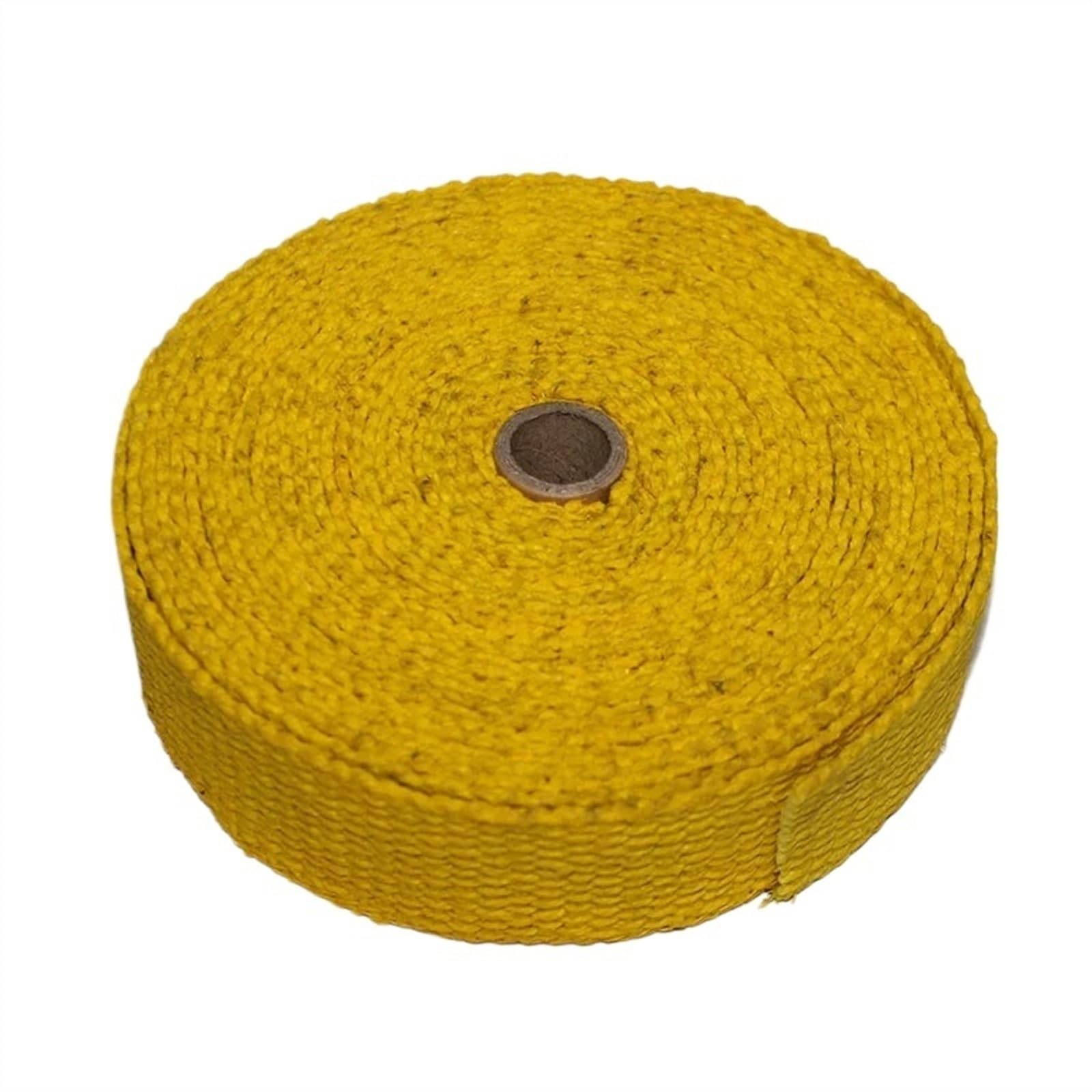 Hitzeschutzband Auspuff,Auspuff Dichtband 2 Stück 1,5 m Auto-Auspuff-Wickelrolle, Fiberglas-Hitzeschild-Rolle, Auspuffkrümmer-Wärmewickelband, Schutz USO apto para Autozubehör(Yellow) von DLZFUDTY