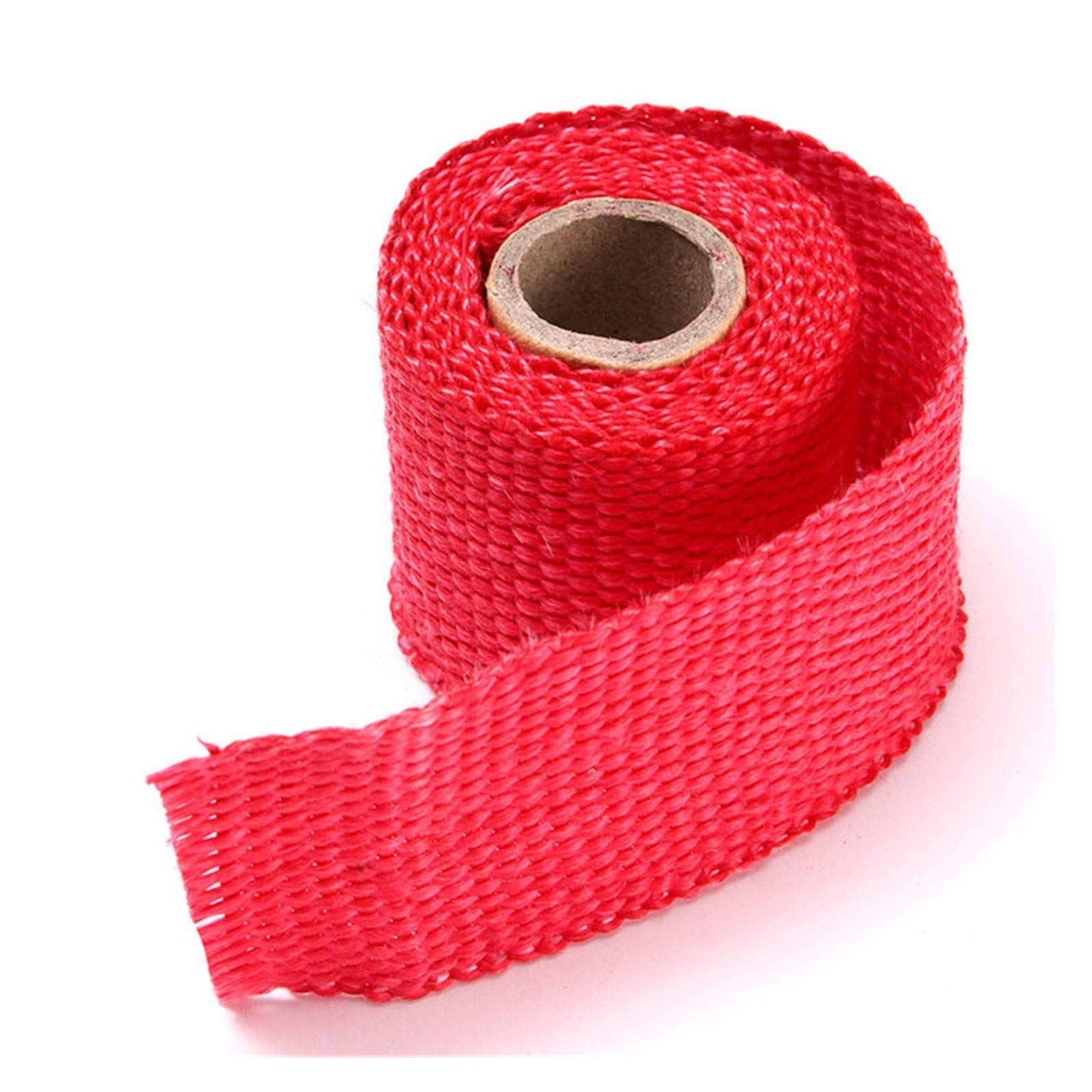 Hitzeschutzband Auspuff,Auspuff Dichtband 2 stücke 1,5m Auto Motorrad auspuff wrap rohre Header wärmeisolierung rollenband Turbo wärmeabgas thermische wickelband universal(Red) von DLZFUDTY