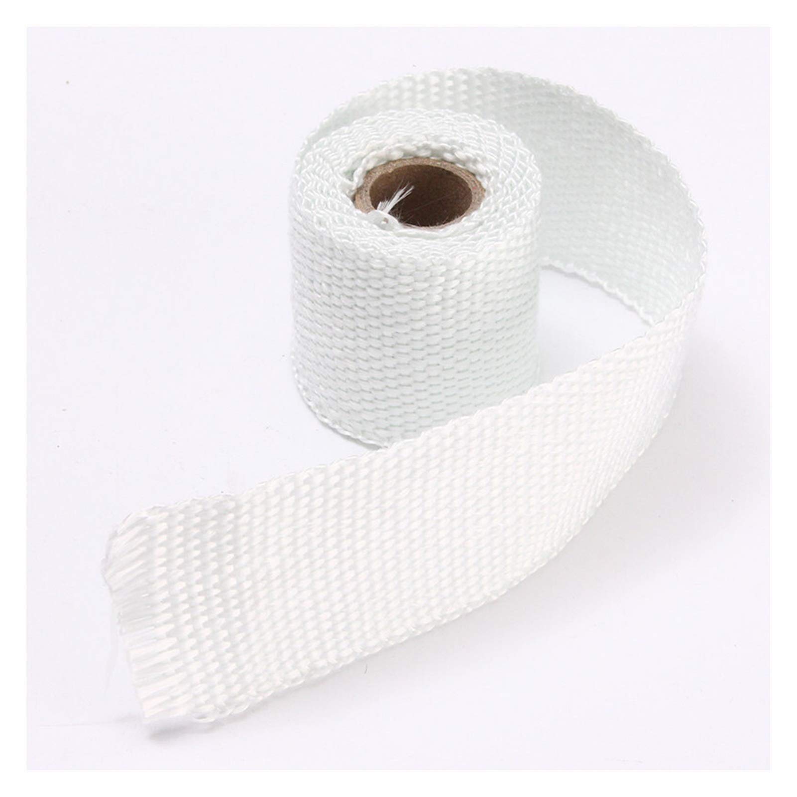 Hitzeschutzband Auspuff,Auspuff Dichtband 2 stücke 1,5m Auto Motorrad auspuff wrap rohre Header wärmeisolierung rollenband Turbo wärmeabgas thermische wickelband universal(White) von DLZFUDTY