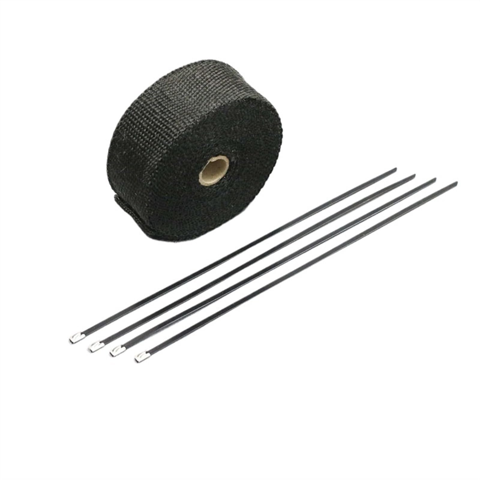 Hitzeschutzband Auspuff,Auspuff Dichtband 5/10 m Fiberglas Hitzeschild Auto Motorrad Auspuff Thermoband Header Rohr Wärmewickelband(10m-01) von DLZFUDTY