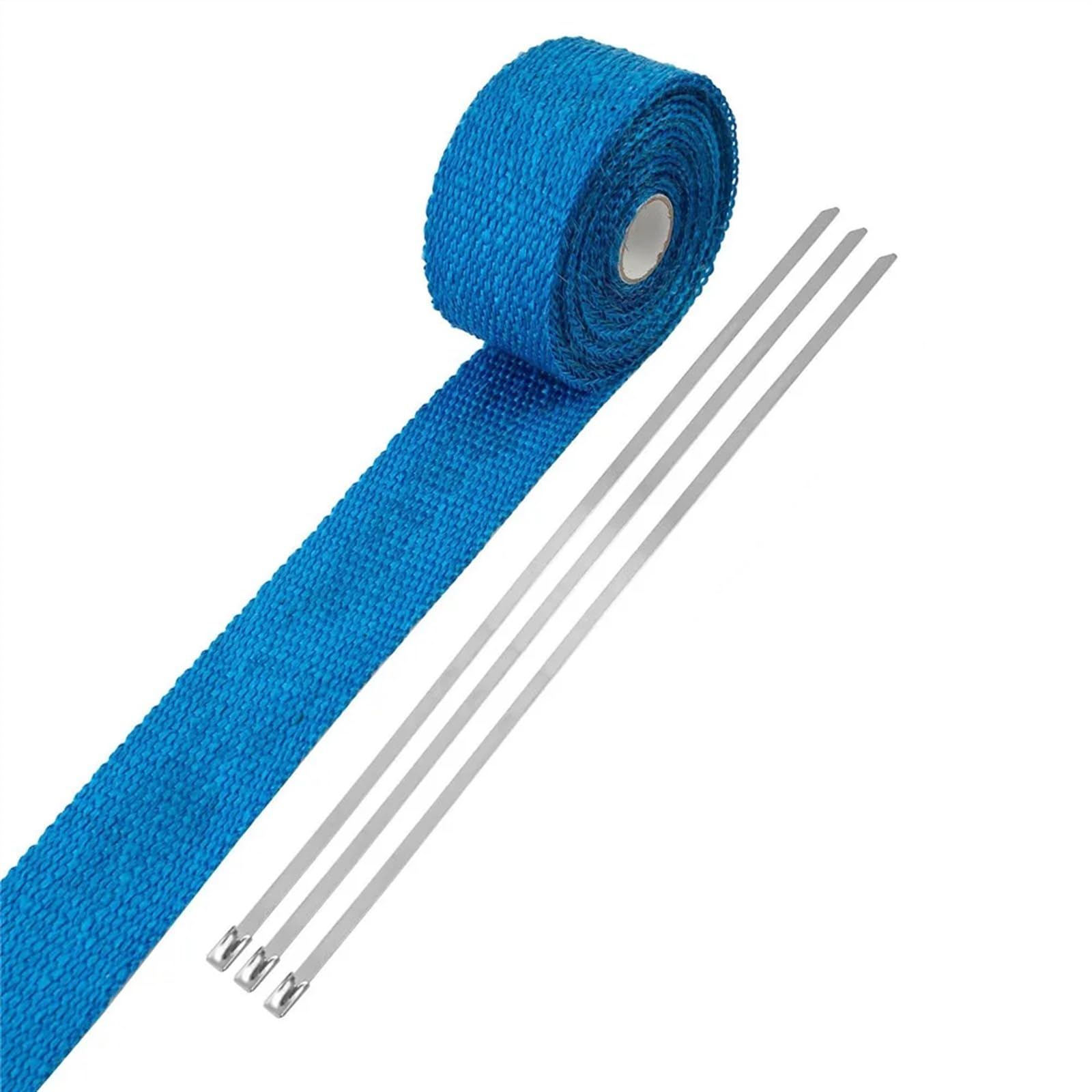 Hitzeschutzband Auspuff,Auspuff Dichtband 5 Meter Auto-Auspuffrohr-Wickel-Isolierungs-Glasfaserband Auto-Isolierungs-Wärmeband(Blue) von DLZFUDTY