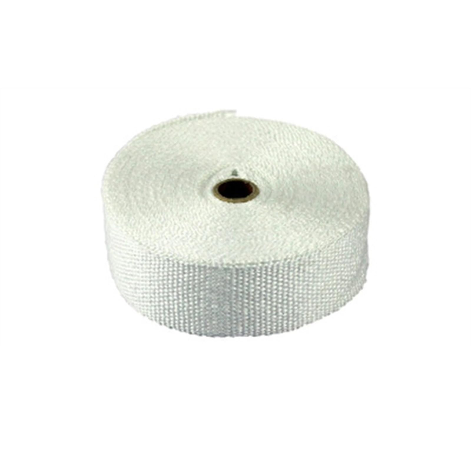 Hitzeschutzband Auspuff,Auspuff Dichtband 5 cm * 5/10/15/20 m Auto Motorrad Auspuff Thermo-Auspuffband, Auspuff Hitzeschild Rolle(5cm 15m White) von DLZFUDTY