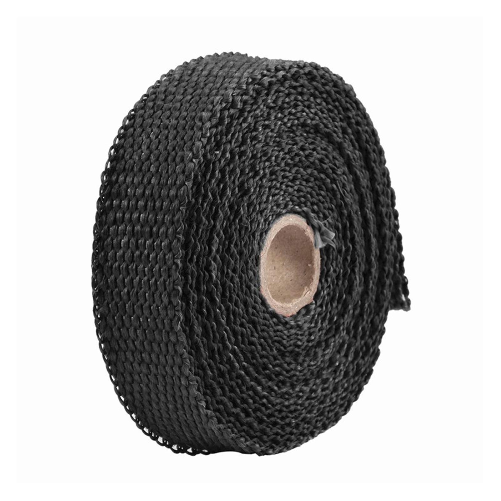 Hitzeschutzband Auspuff,Auspuff Dichtband 5M Auto Motorrad Auspuff Wrap Header Wärme Wrapp Turbo Mainfold Anti-Branding Modifikation Abgas Thermalbandteile(Black) von DLZFUDTY