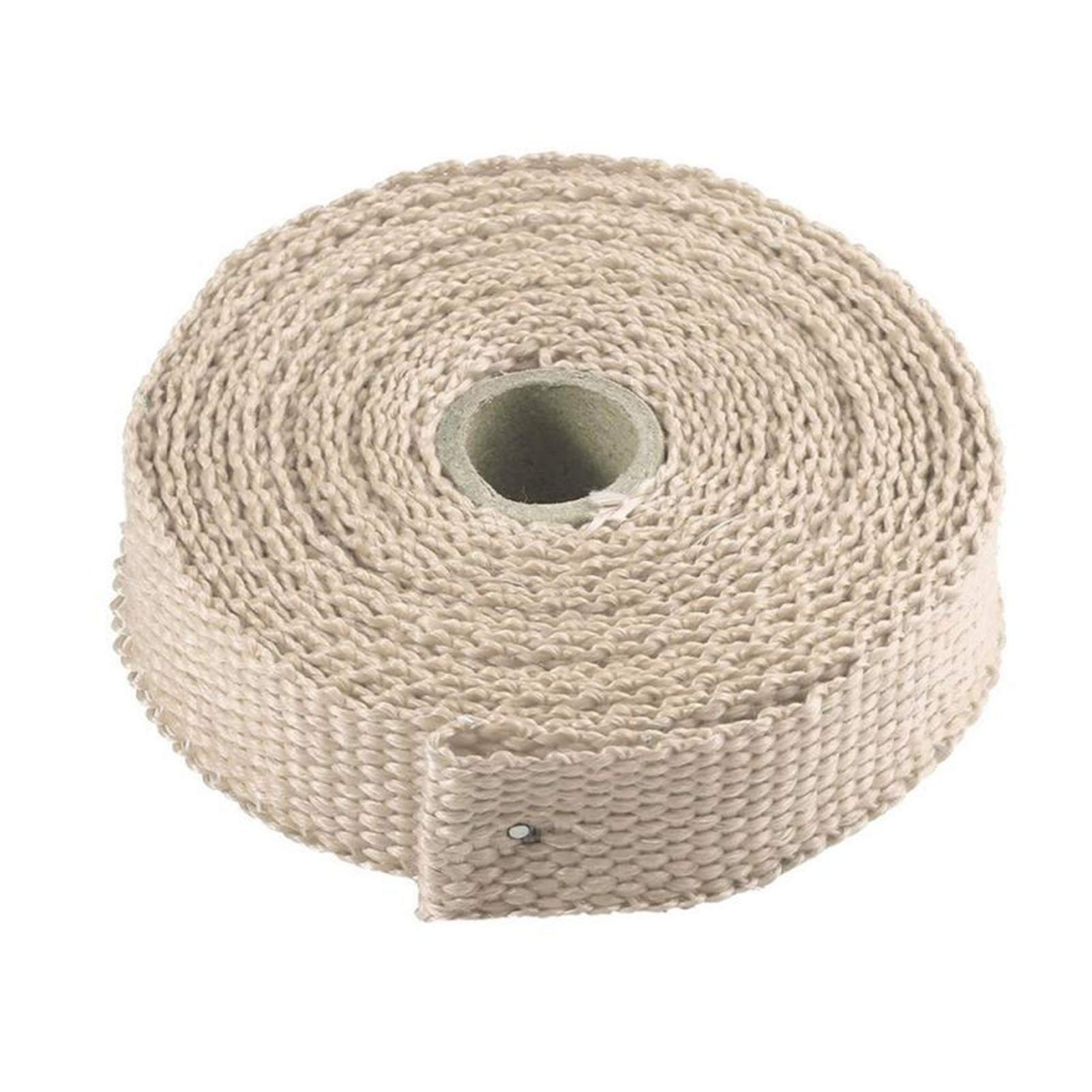 Hitzeschutzband Auspuff,Auspuff Dichtband 5m Auspuff-Rohrtuch Glasfaserband Auto Auspuffrohr Wrap Isolation Baumwolltuch Dämmung Wärmegewickelte Band(Brown) von DLZFUDTY