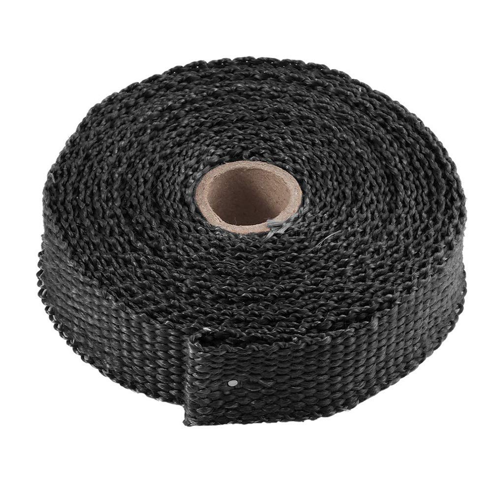 Hitzeschutzband Auspuff,Auspuff Dichtband Auto Motorrad thermische rostfreie bindungen unbrettlich Turbo verteiler wärmeableitungsband Motorrad zubehör Auto Teile(Black) von DLZFUDTY