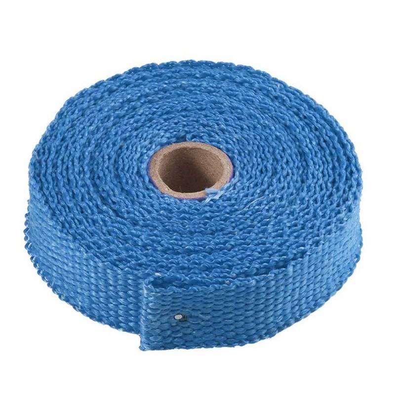 Hitzeschutzband Auspuff,Auspuff Dichtband Auto Motorrad thermische rostfreie bindungen unbrettlich Turbo verteiler wärmeableitungsband Motorrad zubehör Auto Teile(Blue) von DLZFUDTY