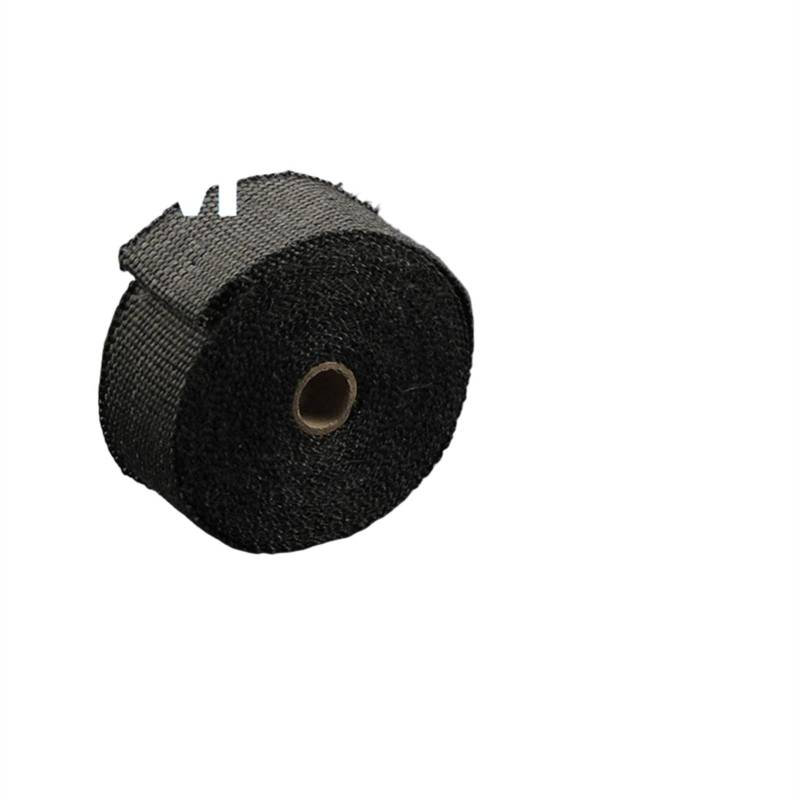 Hitzeschutzband Auspuff,Auspuff Dichtband Motorrad 5cm * 5/10/15M Motorrad Auspuffrohr Wärmewickelbeständiges Wickelband Fiberglas(15M Black) von DLZFUDTY