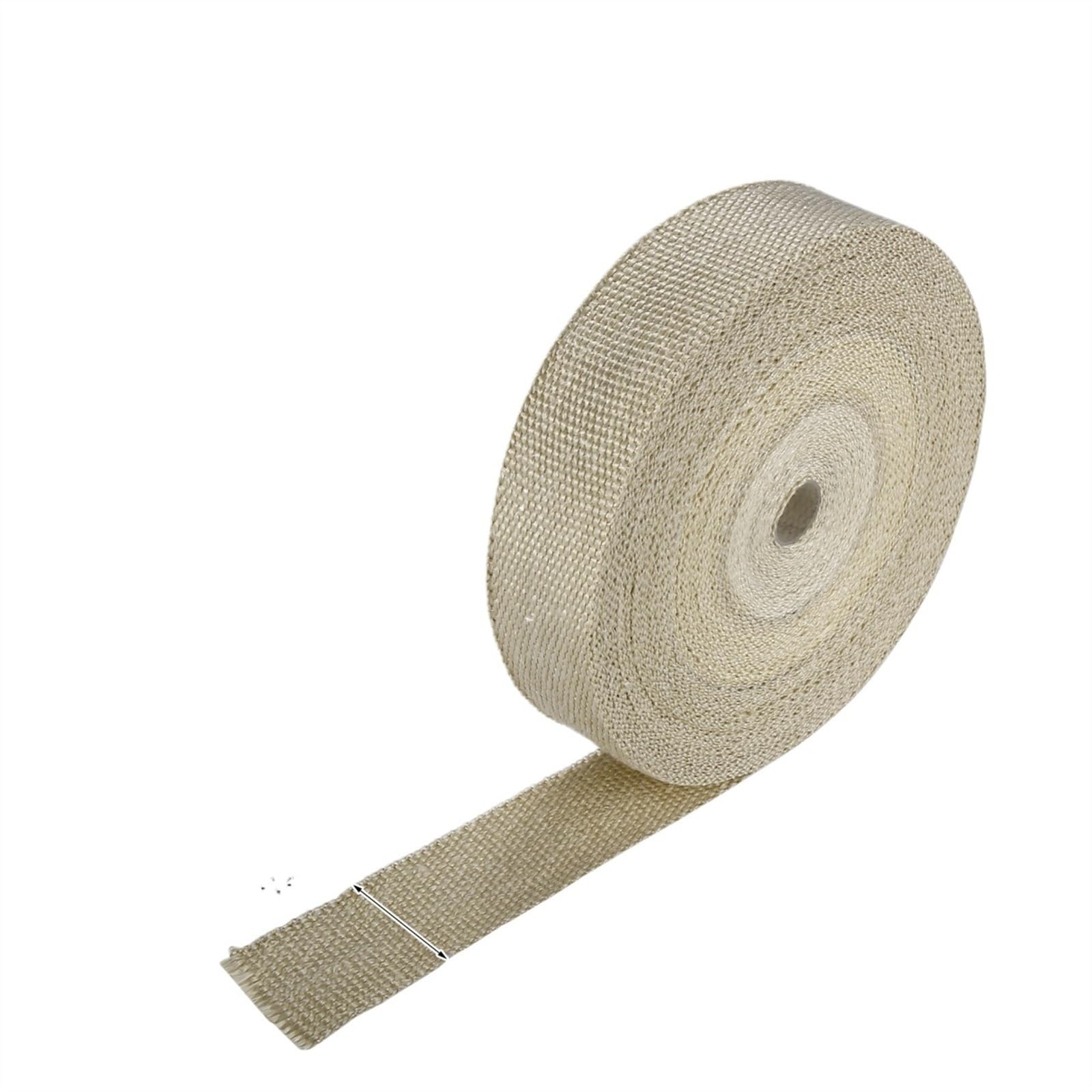 Hitzeschutzband Auspuff,Auspuff Dichtband Motorrad-Abgaswärmewickelband, Glasfaserbandrolle(5cm 30M Beige) von DLZFUDTY