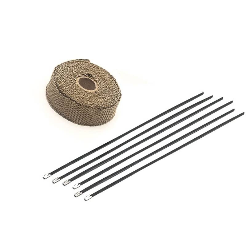 Hitzeschutzband Auspuff,Auspuff Dichtband Thermische Abgasbandabdeckung Wrap Motorrad Zubehör(TAI-10M) von DLZFUDTY